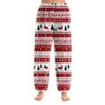 thumbnail image 2 of Women's Relaxed Fit Full-Length Pajama Pants with Elastic Waistband and Holiday Themed Printed Pattern Sleepwear Lounge Bottoms, 2 of 2