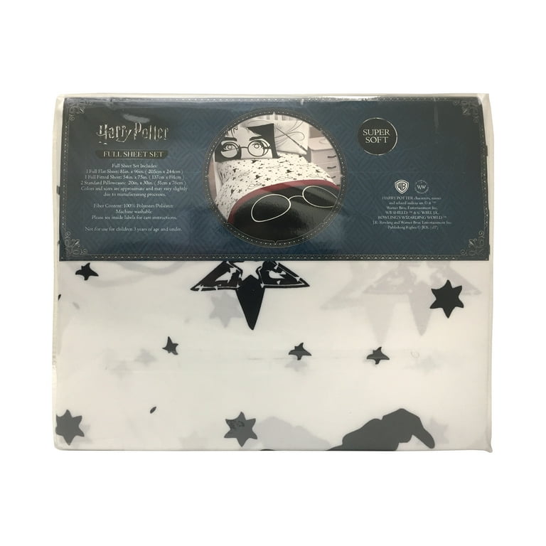 Harry Potter Always Kids 3 Piece Twin Sheet Set, 100% Microfiber, Grey