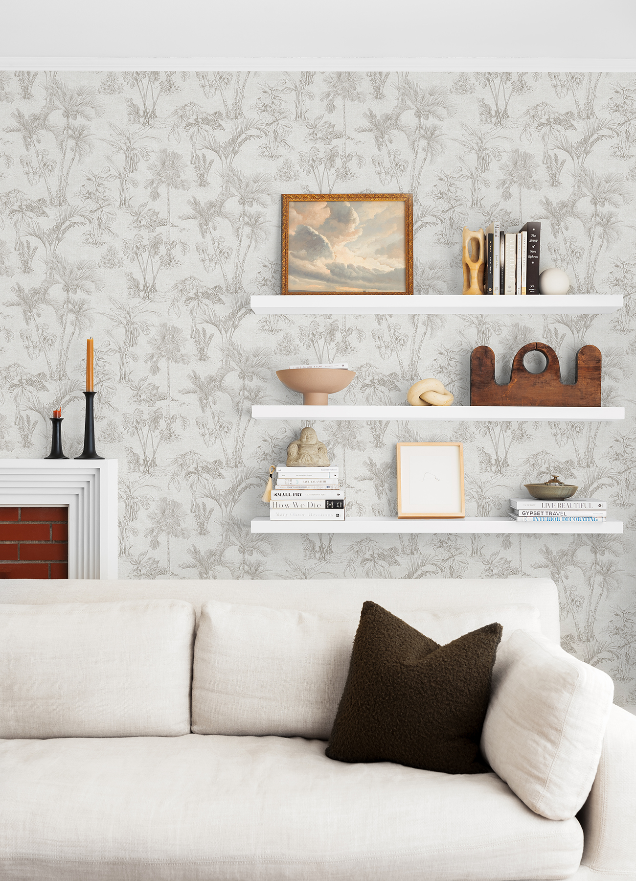 Advantage Zapata Off-White Trees Wallpaper, 20.9-in by 33-ft, 57.48 sq. ft