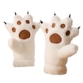 thumbnail image 2 of Guantes de mujer Fernando de Invierno felpa cálidos con cuerda para el cuello blanco, 2 of 7