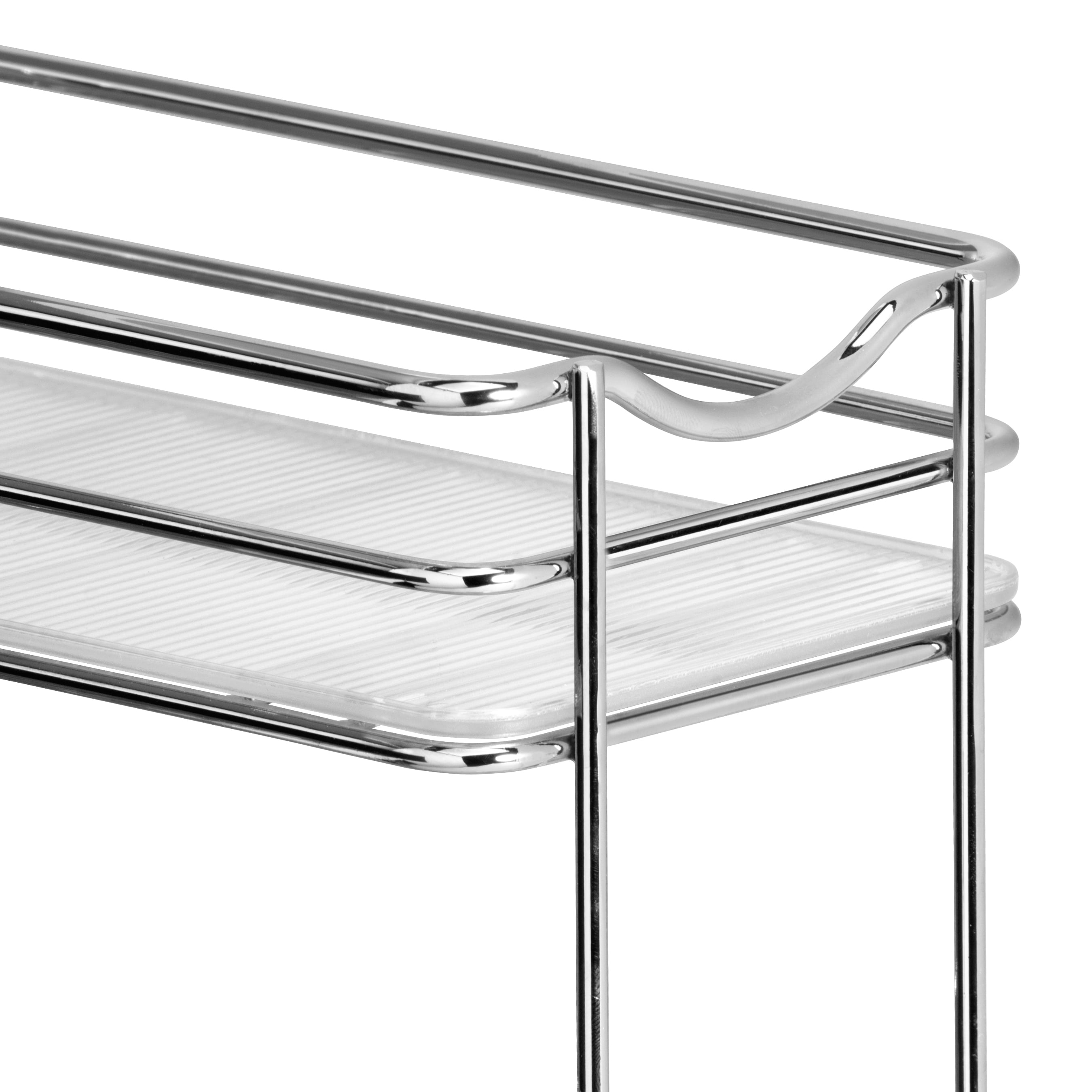 LYNK PROFESSIONAL Slide Out Spice Rack Pull Out Cabinet Organizer 4-1/4 in.  Wide - Double, Chrome 430422DS - The Home Depot