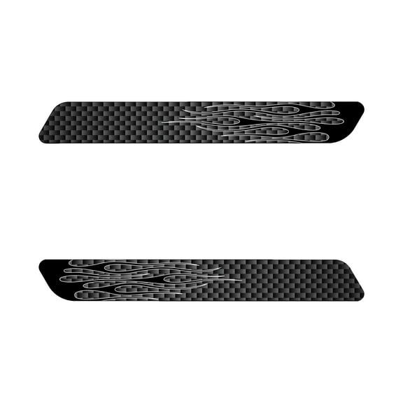 Kustom Cycle Parts Carbon Fiber Flames Saddlebag Inserts! Sold in pairs. Fits Harley Davidson Touring Models. Street Glides Road Glides Road King Ultra. Made in USA (2013 and Older Touring)