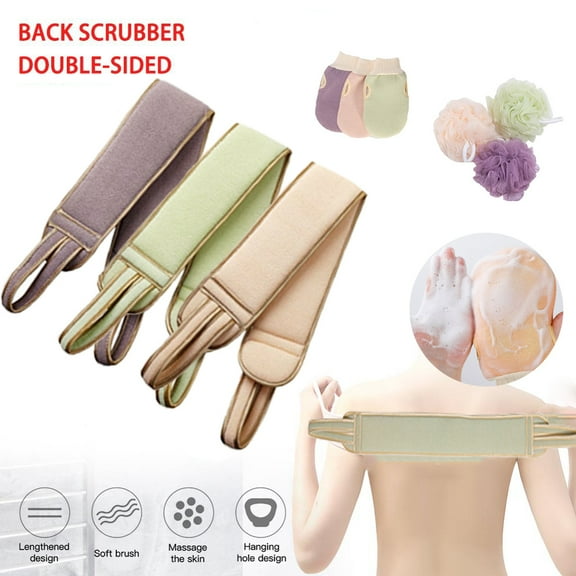 LNKOO 3 pack Loofah Sponge Pads, Loofah Back Scrubber, Exfoliating Back Scrubber for Shower for Men and Women, Deep Clean & Invigorate Your Skin,Exfoliating Scrubber Sponge Glove