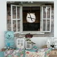 thumbnail image 3 of Designart 'Wooden Walls and Windows' Farmhouse Wall Clock, 3 of 3