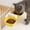 Yellow, variant on Wall Mounted Cat Food Bowl, Adjustable Elevated Cat Bowls, Hanging Cat Food Bowls, Wall Mounted Double Bowl Cat Water Bowl Anti Spill Vomiting for Kittens Cats