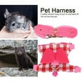 thumbnail image 4 of Correa Suave Para Mascotas De Animales Pequeños, Arnés Para Mascotas Con Chaqueta De Seguridad, Conejo Pequeño De Chinchilla A Cuadros Rosa Para Ardilla Hurón, 4 of 7