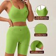 thumbnail image 6 of Womens Sports Bra Set Wireless Push-Up Bra and Underwear Set Sports And Fitness Beautiful Back Comfortable Elastic Slim Shorts L, 6 of 9