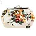 thumbnail image 2 of Ludlz Women Flower Printed Canvas Wallet Card Holder Coin Purse Clutch Handbag Bag, 2 of 7