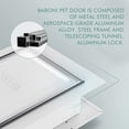 thumbnail image 3 of Pet Door Baboni de 3 solapas para pared con marco de acero para mascotas de hasta 40 libras, 3 of 8