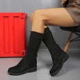thumbnail image 4 of Yeahitch Women Boots Knee High Breathable Womens Boots Knitted Stretch Sock Boots Tall Boots, 4 of 6