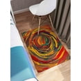 thumbnail image 5 of Printed Rug, Colorful Rug, Red And Yellow Painting Rug, Thin Rug, Corridor Rug, Customs Rugs, Modern Rug, Acrylc Rug, Machine Washable Rug, 2'x3' - 60x90 cm, 5 of 7