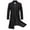 Black, variant on Herrnalise Men's Autumn And Winter Business Medium Long Woolen Overcoat Fashion Stand Up Collar Plus Cotton Thickened Warm Fashion Coat Gray