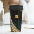 thumbnail image 6 of Lsque Abstract Gold Floral Galaxy Pattern Travel Coffee Mug 16oz: Insulated Coffee Cup with Leakproof Lid, Coffee Tumbler, Reusable Coffee Cups with Seal Lid, 6 of 8