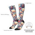 thumbnail image 4 of KLL music Skull record Retro Print Cool Socks Men's Women's Crew Socks Funny Crazy Novelty Stockings, 4 of 6
