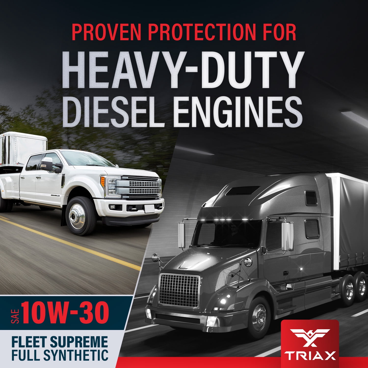 TRIAX Fleet Supreme 10W-30 Full Synthetic, Heavy Duty, Diesel Engine Oil (5 Gallon)