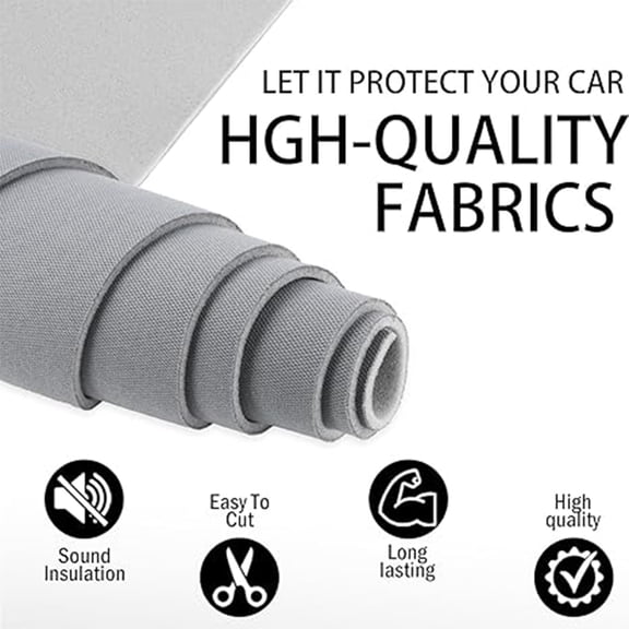 WOLFWO Automotive Suede Headliner Fabric with Foam Backing Car DIY Replacement 60" (W) aerfine (76283)