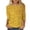 Yellow, variant on Towmus Plus Size 3/4 Sleeve Tops For Women,Women'S Casual 3/4 Sleeve T-Shirts Round Neck Blouses Loose Fit Pullover Shirt Cute Tunic Tops Basic Tees