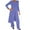 Blue, variant on Bixock Women Fall and Winter Outfit Set,Women Two-piece Set,Casual Set for Women Solid Color Round Neck Short Sleeve Top and Wide Leg Pants Everyday Set