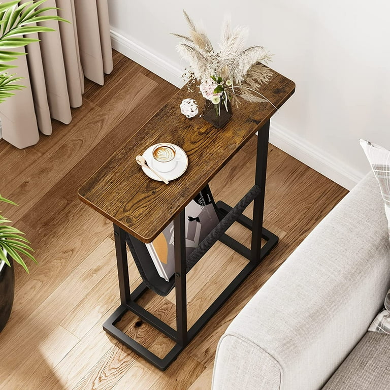 Narrow rectangular end table outlet