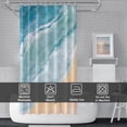 thumbnail image 6 of Beach Shower Curtain, Blue Ocean Shower Curtain for Bathroom Summer Starfish Waterproof Fabric Shower Curtain Set with Hooks, 72x84 Inch, 6 of 6