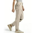 thumbnail image 6 of Breezora Utility Cargo Pants for Women Multi Pocket Comfortable Trousers with Elastic Waist for Outdoor Activities L Size Beige, 6 of 8