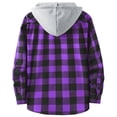 thumbnail image 4 of UDAUDU Men's Flannel Hoodie Shirts Button Down Plaid Jacket Shirts Casual Long Sleeve Office Fall Trendy Hoodie Shirts with Pocket M, 4 of 4