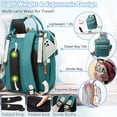 thumbnail image 5 of Morfone Baby Diaper Bag Backpack, Multifunction Waterproof Baby Bag with USB Charging Port, Stroller Straps & Pacifier Case Unisex, Green, 5 of 8