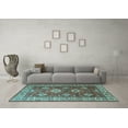 thumbnail image 3 of Ahgly Company Indoor Round Persian Light Blue Traditional Area Rugs, 6' Round, 3 of 4