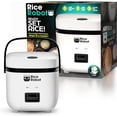 thumbnail image 1 of Rice Robot Personal Rice Cooker, PFAS-free, Nonstick 1 Qt Capacity (4 Cups), with Stainless Steel Steamer Tray and Recipe Book As Seen On TV, 1 of 7