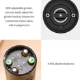 thumbnail image 3 of Electric Spice Grinder Duo with Storage Base - Adjustable 5-Level Ceramic Grinders for Salt & Pepper, Clear 95ml Container, Battery Operated, Includes Cleaning Brush, Ideal for Kitchen & Dining, Black, 3 of 7