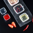 thumbnail image 3 of Topboutique Square Sauce Cup,Leak Proof Plastic Souffle Cups with Hinged Lid,3 oz Disposable Condiment Containers,Clear Jello Shot Cups,Souffle Cups for Food Samples,50 Pieces, 3 of 7
