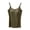 Army Green, variant on Qiopertar Solid Color Camisole for Women with Built-in Bra Padded Seamless Tank Tops Casual Comfy Stretchy Round Neck Sleeveless, Silver XL