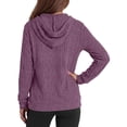 thumbnail image 3 of Rosvigor Womens Oversized Hoodies Lightweight Color Block Sweatshirts for Women Casual Hooded Shirts, 3 of 7