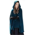 thumbnail image 1 of Manteau d'Hiver - Cape Décontractée à Capuche, Mode Ample Uni, 1 of 2