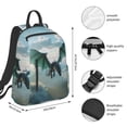 thumbnail image 2 of Yiaed Cloud Sky Green Dragon Print Lightweight Backpack Travel Backpacks Hiking Daypack for Women Men, 2 of 5