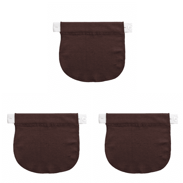 Pantalones Con Elástico Ajustable para Embarazo Botón Extensible (café)