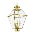 thumbnail image 6 of Livex Lighting Westover Outdoor Post Head in Antique Brass, 6 of 7