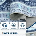 thumbnail image 3 of Garvee 2'x6' Vintage Printed Runner Rugs Oriental Accent Rugs, Washable Boho Rug Stain Resistant Indoor Carpet Low Pile Soft Rugs for Entryway Bedroom Kitchen, Blue, 3 of 8