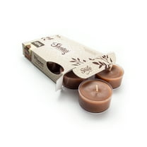Chocolate Fudge Brownie Tealight Candles - 6 Brown Premium Scented Tea Lights - Natural Oils - Shortie's Candle Company
