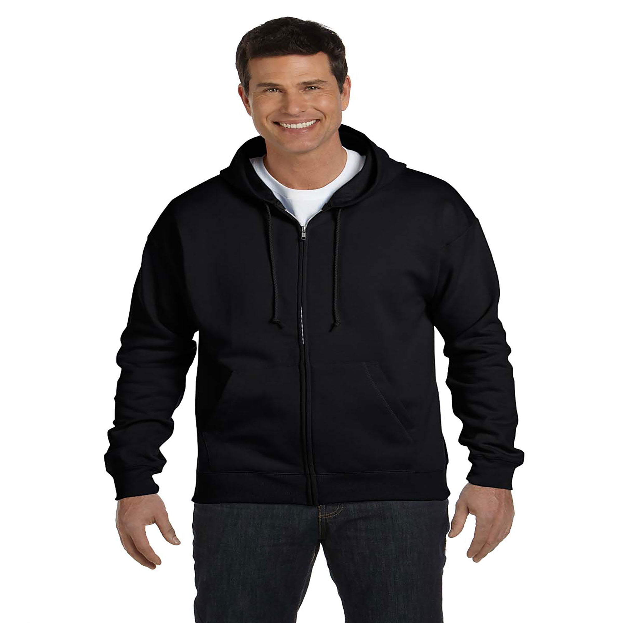 Hanes Mens Comfortblend EcoSmart Full-Zip Hooded Sweatshirt