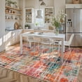 thumbnail image 5 of RUG ROBOT Abstract Living Room Rug 9'x12', Soft Washable Area Rugs for Bedroom Non Slip, Ultra Thin Low Pile Modern Large Carpet for Dining Room Office Kitchen, Multi Color, 5 of 11