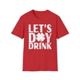 thumbnail image 2 of Let's Day Drink, Gildan Unisex Softstyle Shirt, Shamrock Graphic Tee, S-3XL, 2 of 5