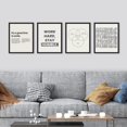 thumbnail image 2 of PixonSign Framed Wall Art Minimalist Saying Inspirational Prints, Set of 4 Posters, Boy's Bedroom Illustration Wall Decor, Multicolor Contemporary Wall Décor for Bedroom, Office - 11"x14" Black, 2 of 5