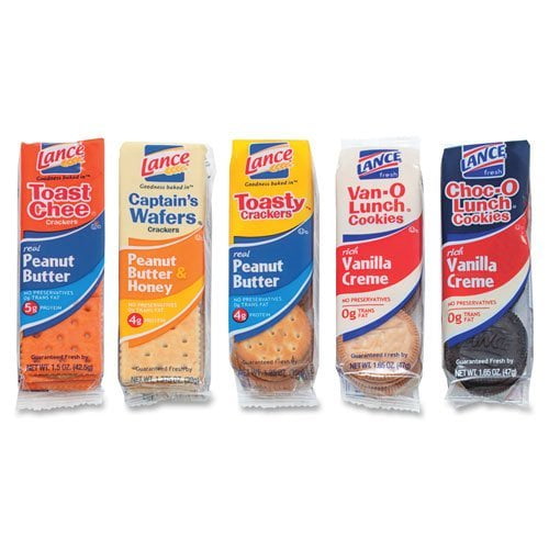 Lance Snack Crackers/Cookies Variety Pack, 1.4 oz.1.65 oz., Assorted