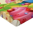 thumbnail image 2 of Ambesonne Cartoon Fitted Sheet, Yummy Donuts Land, Queen Size, Multicolor, 2 of 3
