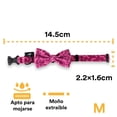 thumbnail image 3 of Collar para Perro Jack Pet con Moño Spaguetti Rosa Mediano, 3 of 3