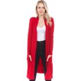 thumbnail image 1 of Cardigan ligero tejido con bolsas color Rojo AMAD Casual para mujer Talla XL, 1 of 4