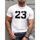 thumbnail image 1 of Camiseta con estampado 23 de moda para hombre: elegante camiseta de manga corta con cuello redondo para disfrutar al aire libre en verano. y para el tiempo libre., 1 of 6