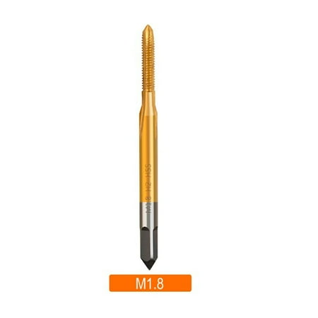

HSS Titanium Coating Screw Tap Drill Bit M1-M1.8 Straight Flute Thread Tap