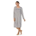 thumbnail image 5 of Aria Women's Knit Velour Long Sleeve Square Neck Nightgown with Pockets, Sizes S to 5X, 5 of 6